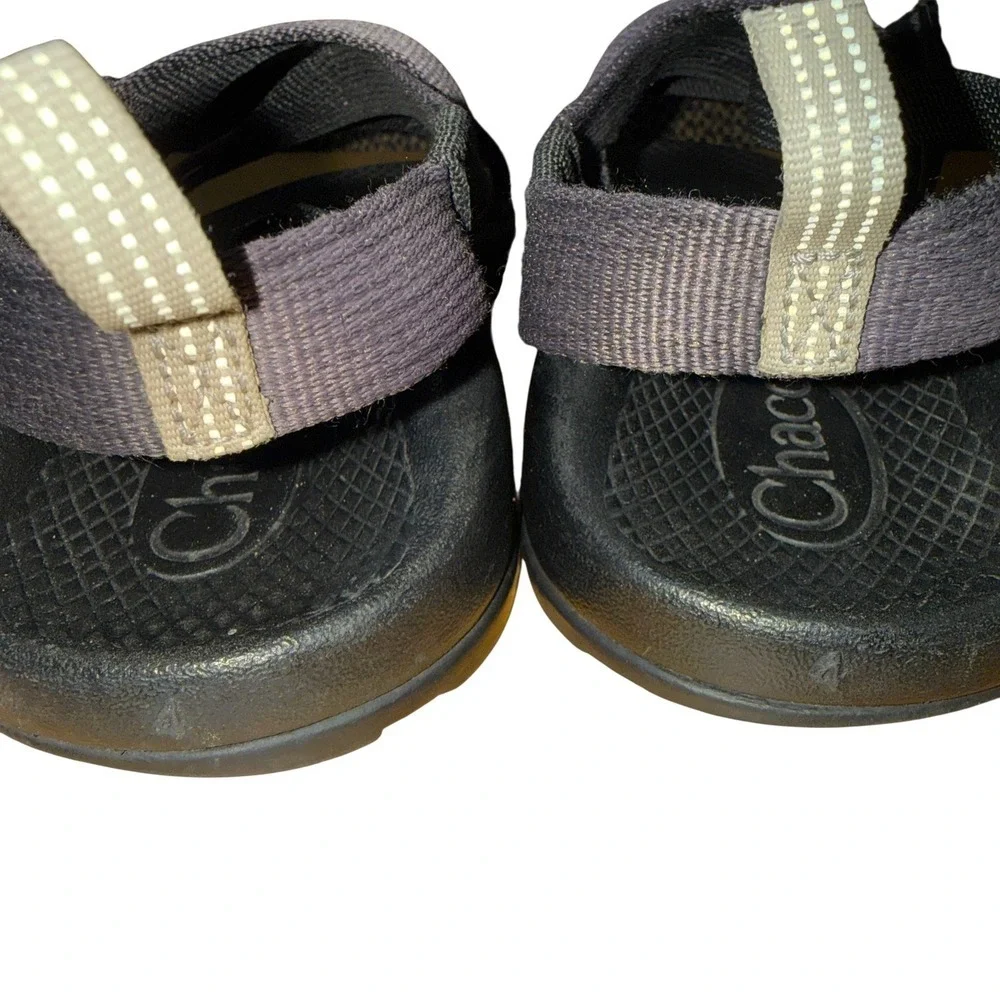 Chaco Z/1 Ecotread Kids 4 Pre-Owned Sandal Gray Adjustable Strappy Outdoor Hike